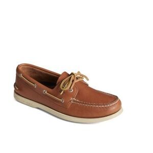 Sperry Men's Sz 9.5 Authentic Original™ Leather Boat Brown Slide On Dress Shoes‎